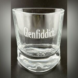 Glenfiddich Scotch Whisky 8oz Triangle Rock Glass.